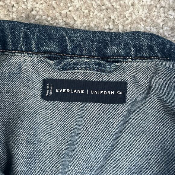 Everlane The Denim Jacket Uniform Classic Blue Casual Trucker Mens Size XXL - Picture 9 of 14